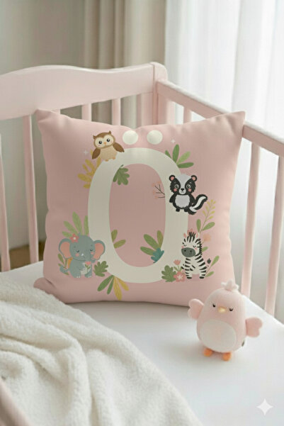 ALAMODECOR Girl's Room Double-Sided Digital Printed Pink Color Letter O Singl...