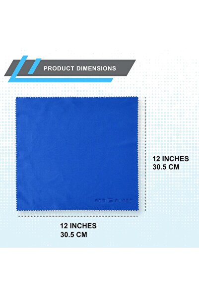 ECO-FUSED Microfiber Cleaning Cloths - 12x12 in, Pack of 20