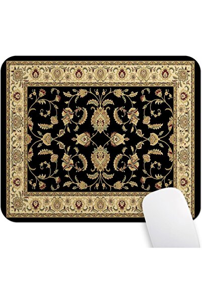 Other وسادة ماوس WK Noon بتصميم زهور فارسية عتيقة، باللونين الأسود والبيج