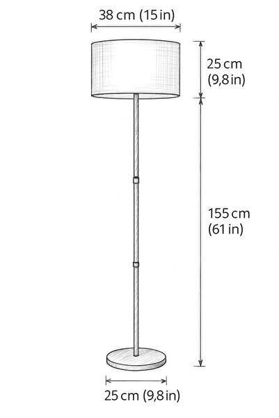 YULAMP HOME CONCEPT ARES METAL AYAKLI ÇOK RENKLİ BAŞLIK LAMBADER