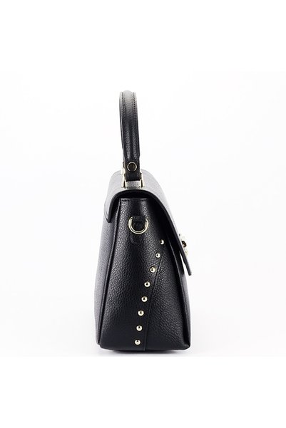 SOFILINE Geantă din piele naturală cu accesoriu albină B-1505A 123, Negru