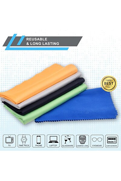 ECO-FUSED Microfiber Cleaning Cloths - 12x12 in, Pack of 20