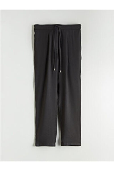 LC Waikiki M1 Season Anthracite Women's Trousers with Elastic Waist