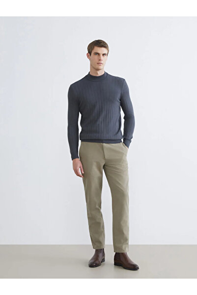 LC Waikiki Southblue Anthracite Half Turtleneck Men's Knitwear Sweater