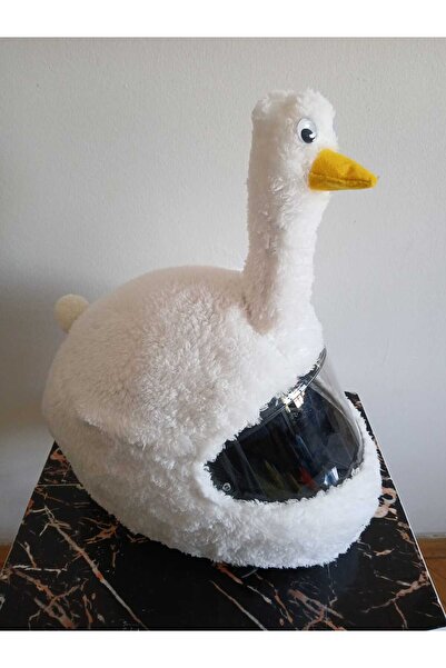 Beta peluş ördek kask kılıfı kask süsü