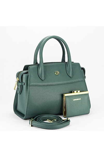 CHRİS BELLA Premium blue green bag with wallet B-CB2427-1 M7