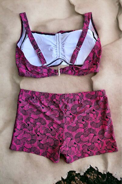 embody 2-piece swimsuit, plus size, with shorts, bustier bra, multicoloured, Atlantiss 5006