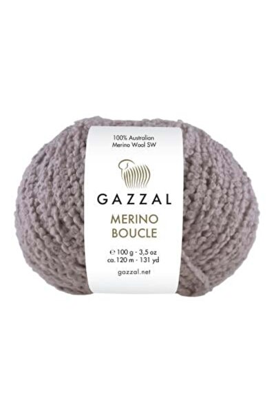 Gazzal Merino Boucle Saf Yün Örgü İpliği 100 Gr 3762