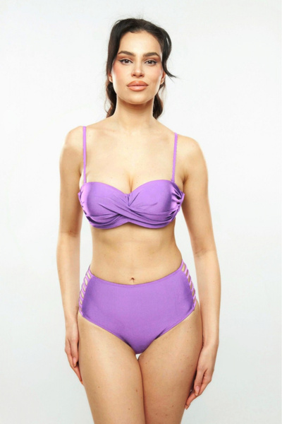 embody Purple push-up swimsuit with high-waisted bottom, Marbella