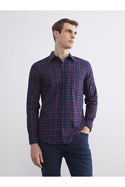 LC Waikiki Sparkling Selections from Shining Store |   Regular Fit Long Sleeve Plaid Gabardine Men's Shirt