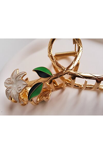 BHR AKSESUAR Large Size Hair Clip with Lily Flower Detail (11 cm)
