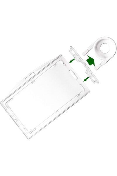 Other حاملات بطاقات الهوية البلاستيكية الشفافة الصلبة من فولين ون، عبوة من 4 ...