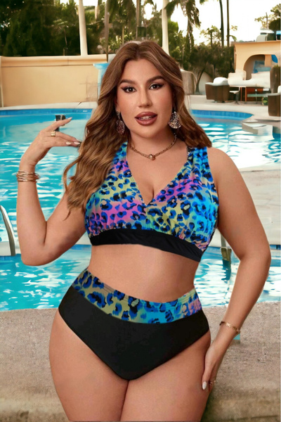 embody Ladies swimsuit, 2 pieces, large size, multicoloured, Havana