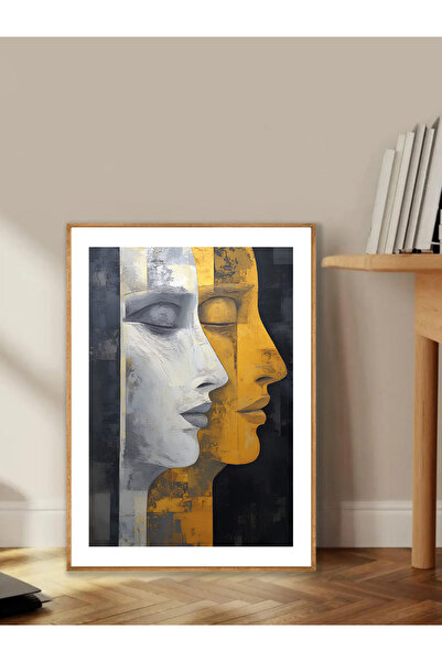 Tuba Decor Tablo dintr-o singură bucată cu rame din lemn pentru sufragerie, s...