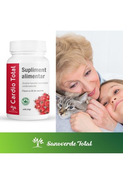 Sanoverde Total Supliment alimentar pentru inima, insuficienta cardiaca, tensiune arteriala, Cardio Total, 60 caps