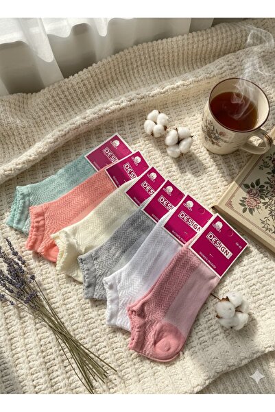 Desing جوارب نسائية ملونة معطرة بمقبس 6 أزواج