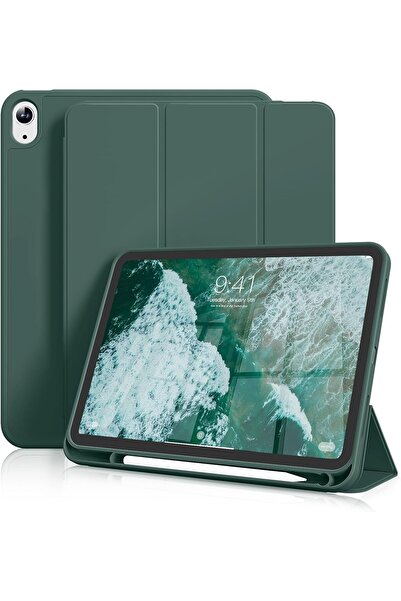 Generic iPad Case for 11" (A16) 2025 & 10.9" 10th Gen (2022) with Pencil Holder - Dark Green