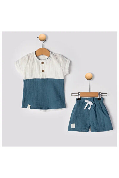 Begisa Müsln Kumaş Erkek Bebe Takım % 100 Pamuk