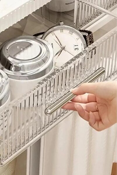 Zengin Çarşım Çok Amaçlı Yapışkanlı Duvar Rafı Organizer 3 Katlı Banyo & Mutfak Rafı 2 Çekmeceli Havluluk BEYAZ