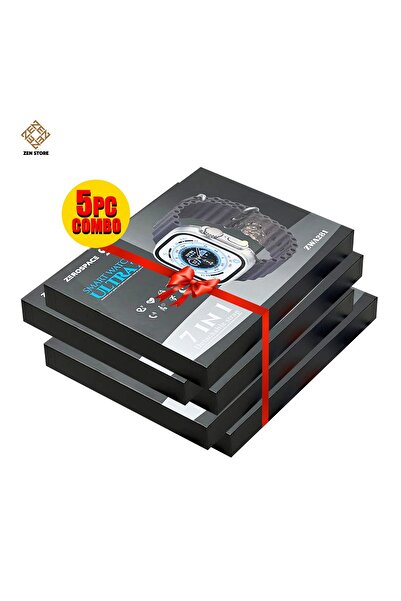 Zen Store 5PCS COMBO ZEROSPACE Smart Watch 7 in 1 With Health Fitness Tracker Sport Watch Supports