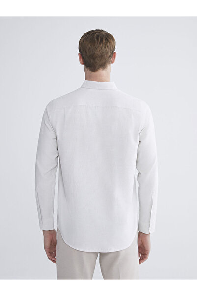 LC Waikiki Sparkling Selections from Shining Store | Regular Fit Long Sleeve Dobby Men's Shirt