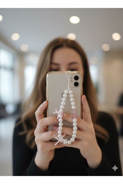 pofudukcase İnci Detaylı Ve Jelibon Ayı Detaylı Telefon Charmı Telefon askısı...