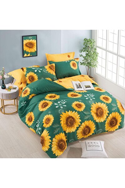 OEM Lenjerie de Pat Dublu, Cearceaf cu Elastic Țesătură tip Finet, 6 piese