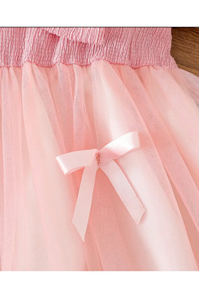 mamignonne Kız Bebek-Çocuk Balon Kollu Elbise