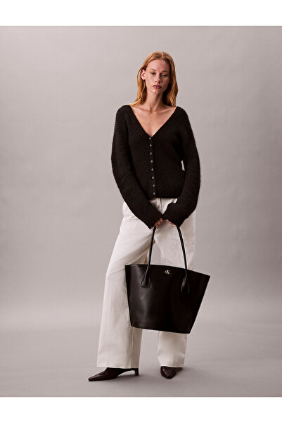 Calvin Klein Monogram Logo Hardware Tote Bag