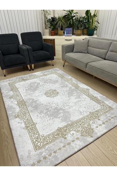 STILHOME غطاء سجاد مرن من الصوف الصغير - قابل للغسل - قماش سميك - 4 م2 = 160 × 230 سم، 6 م2 = 200 × 300 سم