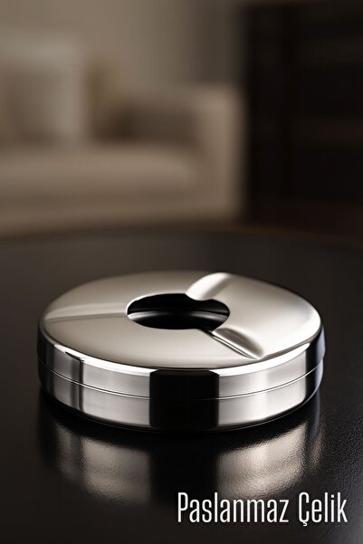 Transformacion Нержавіюча попільничка з кришкою - Металева попільничка з кришкою - Настільна попільничка 722216