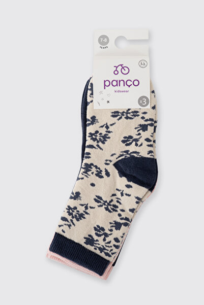 Panço Kız Çocuk 3'lü Soket Çorap
