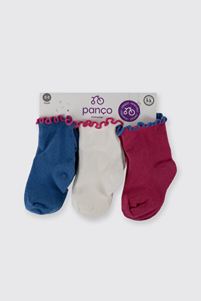 Panço Kız Bebek 3'lü Soket Çorap