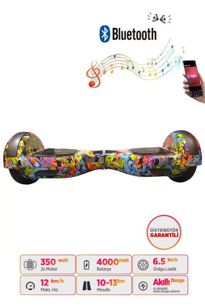 CityMate Hoverboard Elektrikli Kaykay Scooter Bluetooth Hoparlörlü 6.5 inch D22