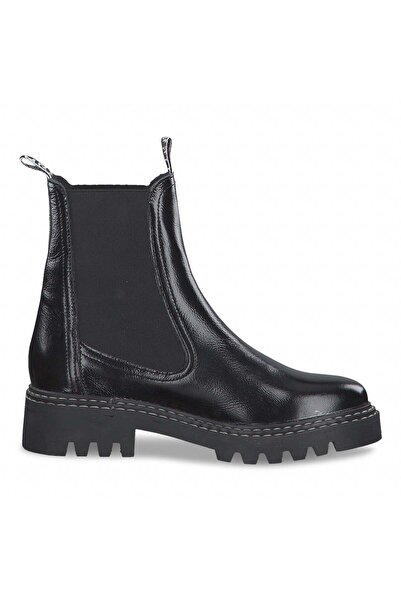 Tamaris patent-look leather boots, black