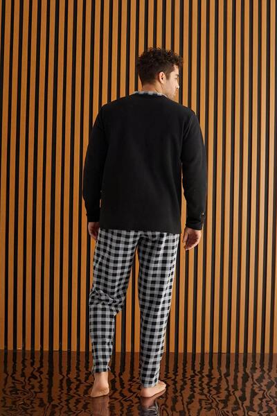 Pijamoni Ανδρικό Σετ Πιτζάμες Χειμερινό Φλις με Κουμπιά 6100/16,1 - 1 Τεμάχιο