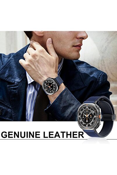 Other WestEagle Magnetic Genuine Leather Replacement Band for Samsung Galaxy Watch Ultra 47mm (2024)