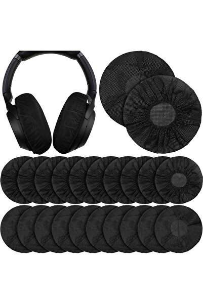 BBTO عبوة من 100 غطاء أذن لسماعات الرأس قابلة للتمدد وغير منسوجة للاستخدام مر...