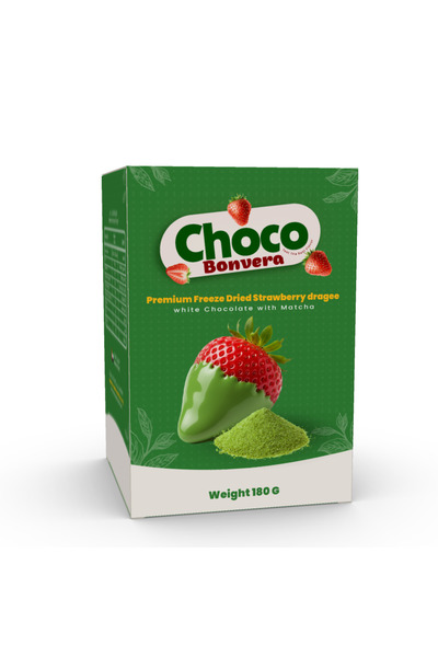Choco Bonvera دراجيه الفراولة المجففة بالتجميد الفاخرة مع الشوكولاتة البيضاء ...