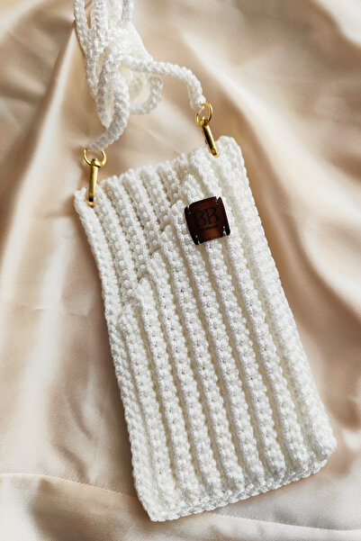BB BİBUTİKSHOP Handmade Knitted Strap Phone Bag – Stylish and Practical Crossbody Bag Accessory