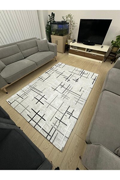 STILHOME Lastikli Mikro Polar Halı Örtüsü - Yıkanabilir - Kalın Kumaş - 4m²=160x230 cm, 6m²=200x300 cm