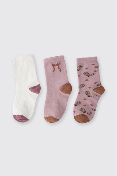 Panço Kız Çocuk 3'lü Soket Çorap