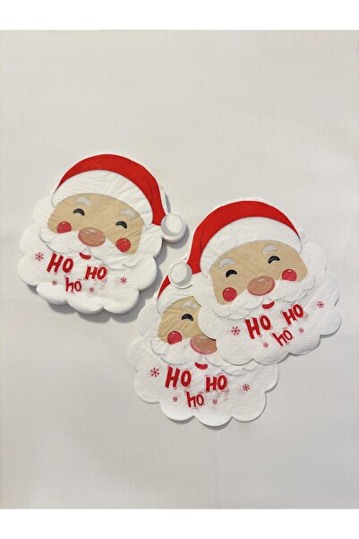 Retrobird Yılbaşı Temalı 20'li Peçete Bej Kırmızı