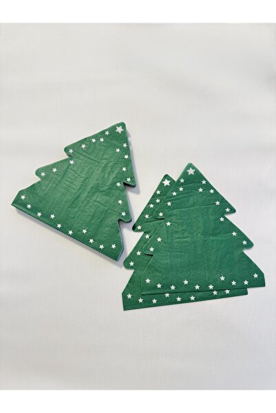 Retrobird Yılbaşı Temalı 20'li Peçete Yeşil Beyaz