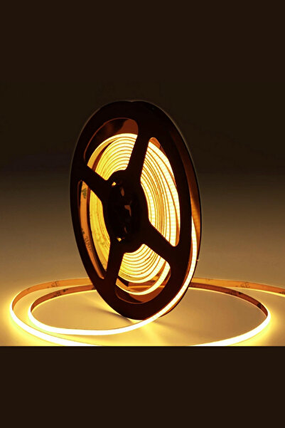 DEMİRLED 12V Cob Şerit Led 3MM 400 Ledli İnce Esnek Gün Işığı Cob Led IP20 (5...