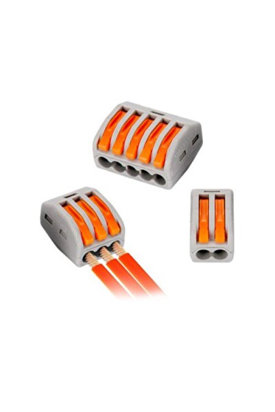 Klaus Gray Cable Connector .5P 32A/250V 2.5Mm², 50 Pieces, KE44505 (50/40)