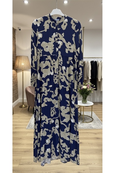 fariza tekstil Viscose Fabric Half Button Hijab Dress