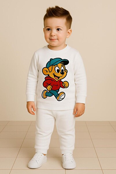 playwear Hanorac drăguț cu imprimeu ursuleț de pluș, design confortabil și el...