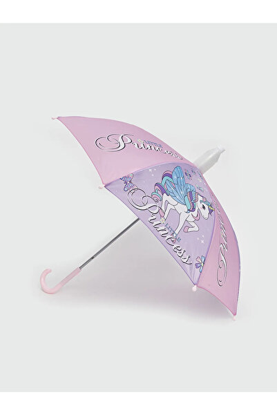LC Waikiki LCW ACCESSORIES YEBU Karışık Baskılı Kılıflı Kız Çocuk Şemsiye