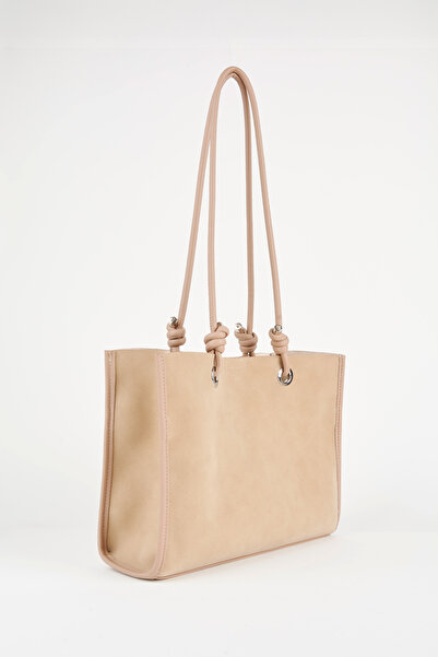 Vivaq Women's Mink Bouquet 3-Compartment Suede Medium Size Lined Snap Closure Hand and Shoulder Bag